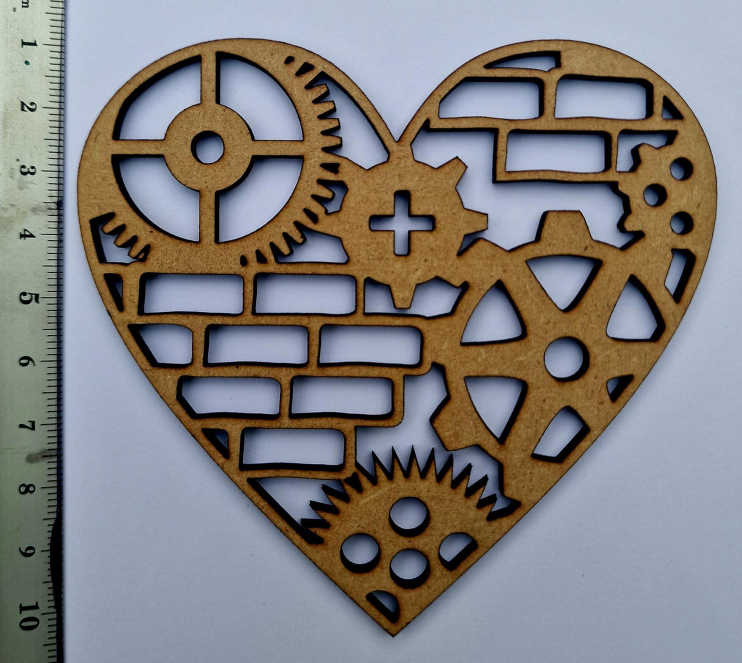MDF Steampunk Heart - Style 1