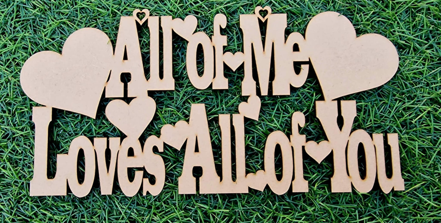MDF Love Quote, Large 30cm