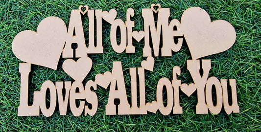 MDF Love Quote, Large 30cm