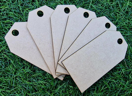 MDF Set of 6 Tags