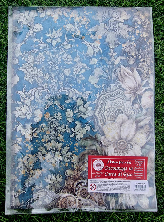 Stamperia Rice Paper, A4 - Fantasy Flowers