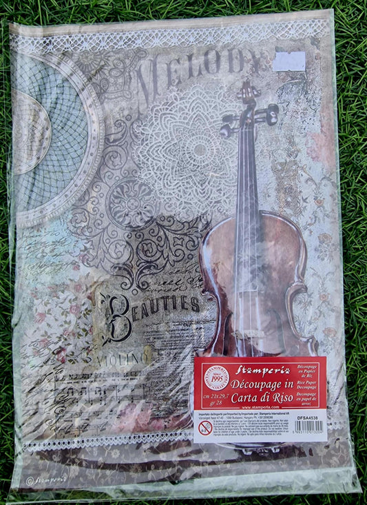 Stamperia Rice Paper, A4 - Cello
