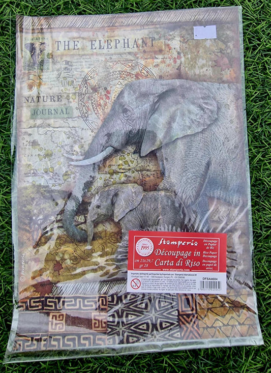 Stamperia Rice Paper, A4 - Safari