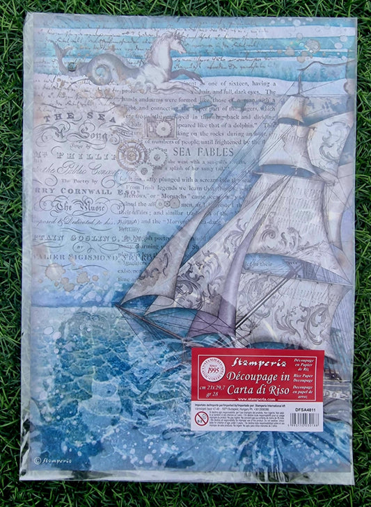 Stamperia Rice Paper, A4 - Songs of the Sea - Ship