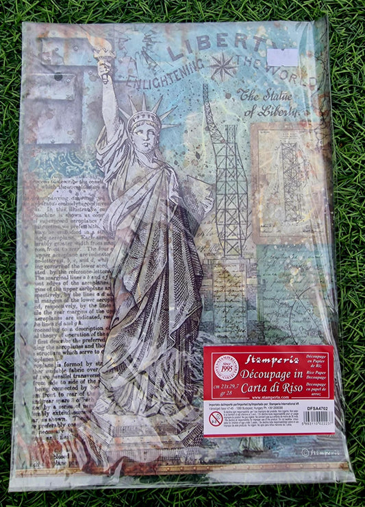 Stamperia Rice Paper, A4 - Statue of Liberty