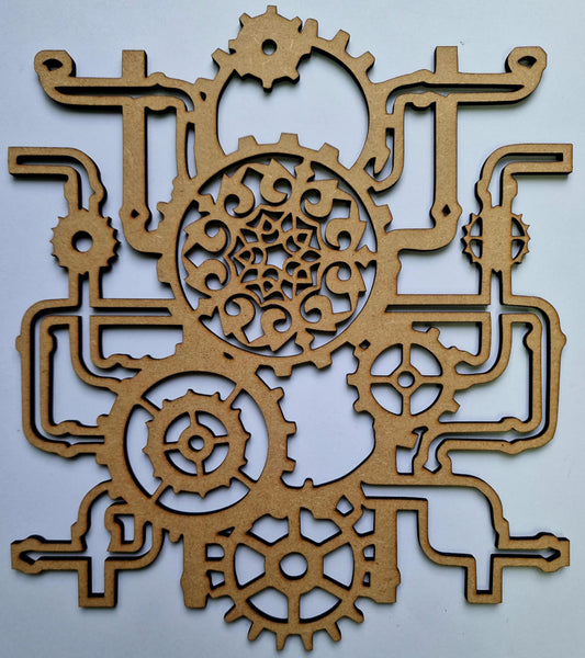 MDF Steampunk Pipe Network
